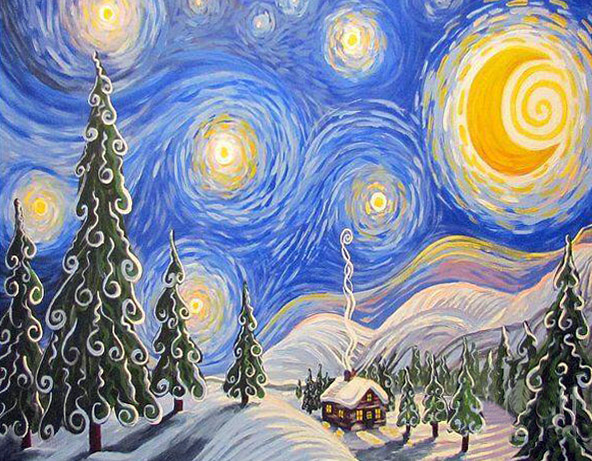Masterpiece Maslak Resim - Starry Christmas