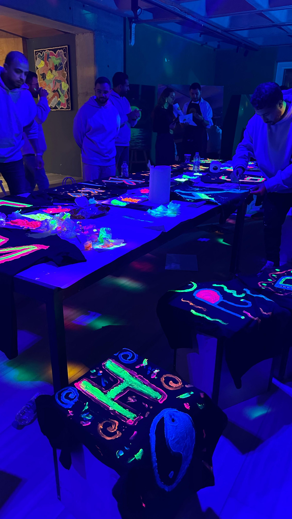 glow in the dark - tshirt boyama - human scrabble - maslak (23)