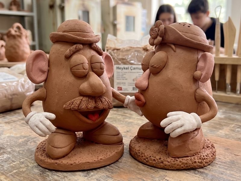 Heykel - Bay ve Bayan Patates Kafa